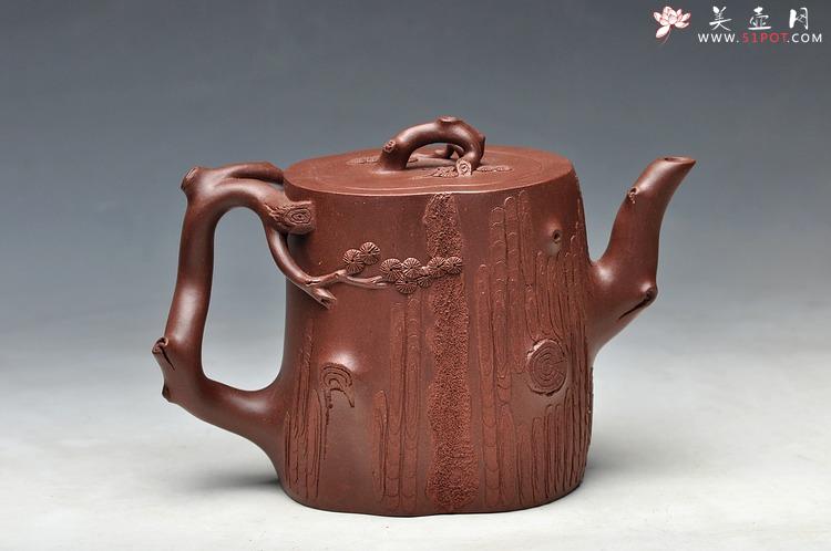 紫砂壶图片：挺拔高俊 古雅拙朴 全手精品青松套组2 - 美壶网