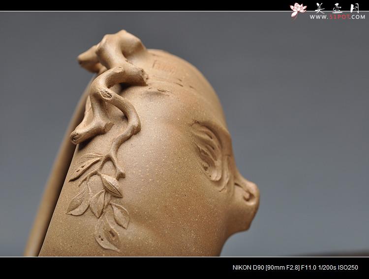 紫砂壶图片：全手文房水洗 香炉 雅趣十足 优质本绿 - 美壶网