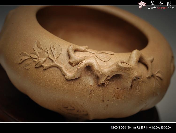 紫砂壶图片：全手文房水洗 香炉 雅趣十足 优质本绿 - 美壶网