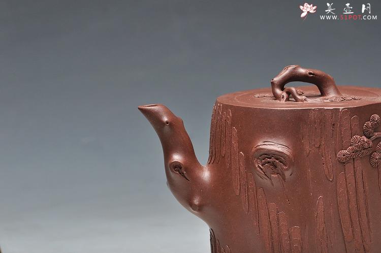 紫砂壶图片：挺拔高俊 古雅拙朴 全手精品青松套组2 - 美壶网