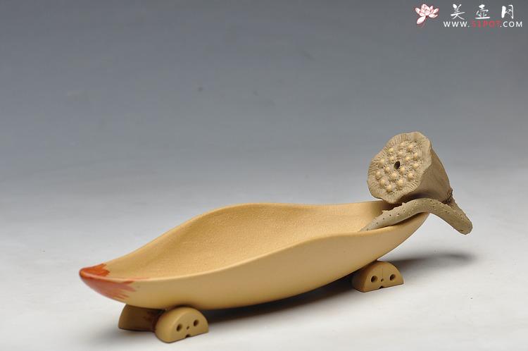 紫砂壶图片：荷叶香插 最新样式  蛮有特点 精致 - 美壶网