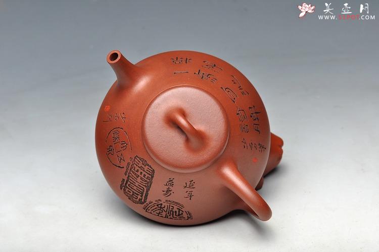 紫砂壶图片：值得期待的实力陶手 张听刚装饰 全手子冶石瓢 进步看得见 - 美壶网