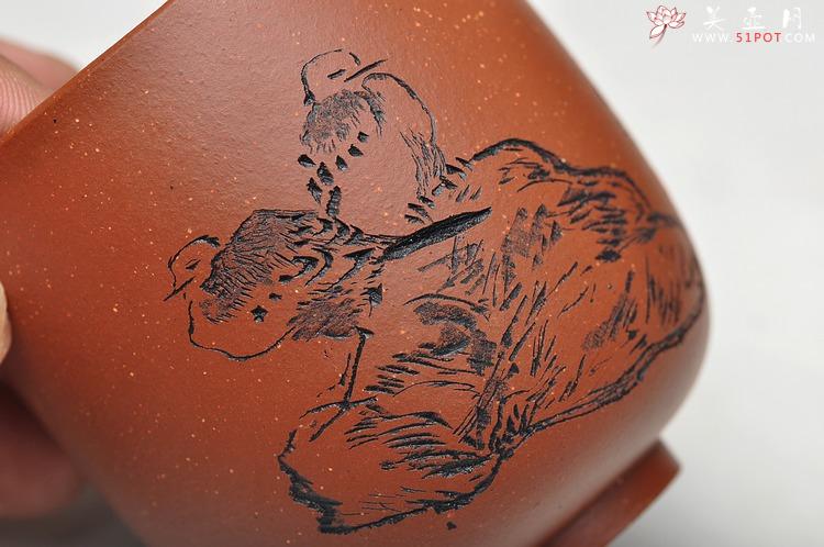 紫砂壶图片：八大风格之 高温小红泥圆亭杯 降坡泥斗笠杯 - 美壶网