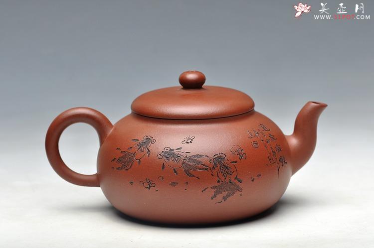 紫砂壶图片：曲线优美 古朴静雅 半月壶 - 美壶网