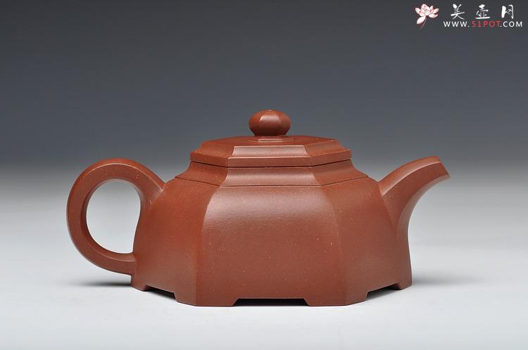 紫砂壶图片：古雅上流  许学军全手新品 顺六方 线条刚劲 - 美壶网