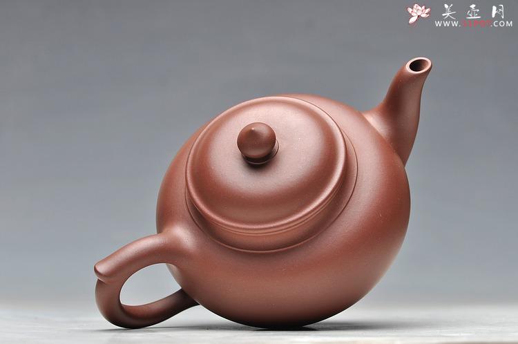 紫砂壶图片：泥色优雅 经典传承 顾派风格 紫泥全手笑樱 - 美壶网