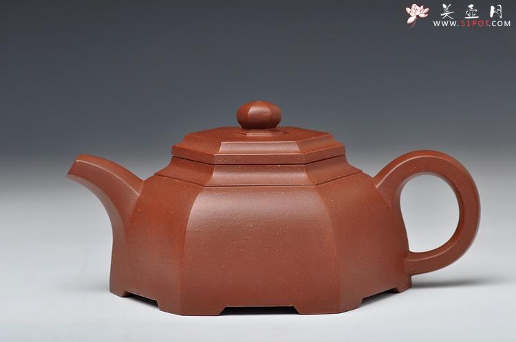 紫砂壶图片：古雅上流  许学军全手新品 顺六方 线条刚劲 - 美壶网