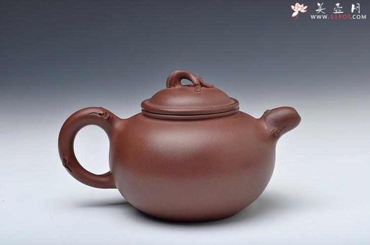 紫砂壶图片：敦厚可人 贴叶细腻 实用好花器 全手硕果 - 美壶网