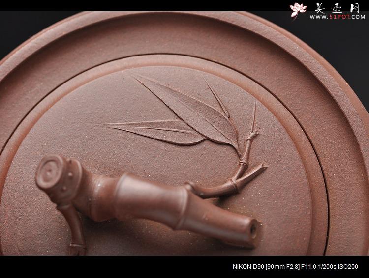 紫砂壶图片：方圆堂实力派 许嘉年 全手一段竹 - 美壶网