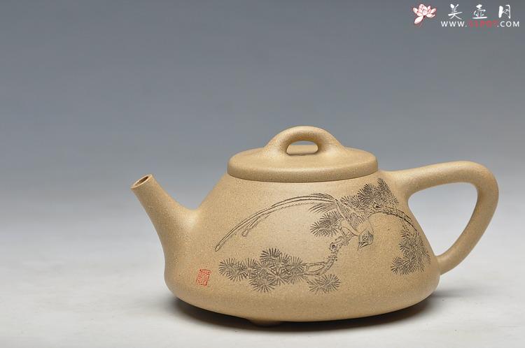 紫砂壶图片：素雅文气 全手子冶石瓢 谭华斌装饰 - 美壶网