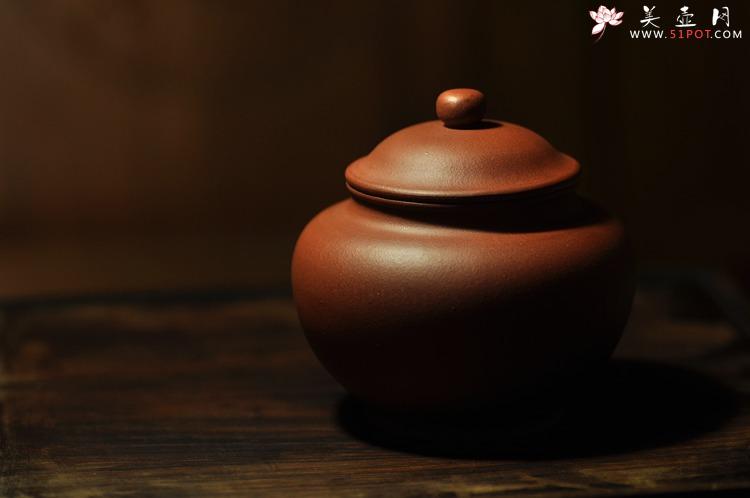 紫砂壶图片：全手茶叶罐 饱满敦厚 年终双节特惠 优质青水泥 - 美壶网