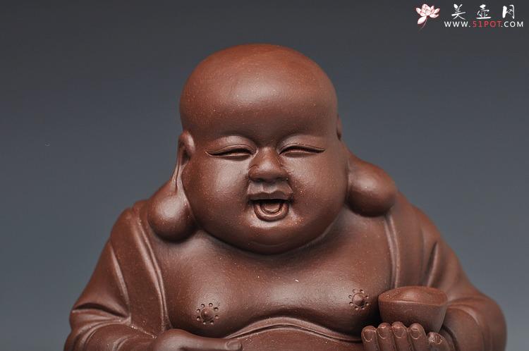 紫砂壶图片：元宝佛 送财平安 形象生动 - 美壶网
