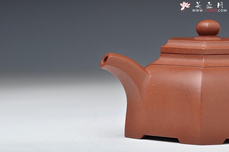 紫砂壶图片：古雅上流  许学军全手新品 顺六方 线条刚劲 - 美壶网