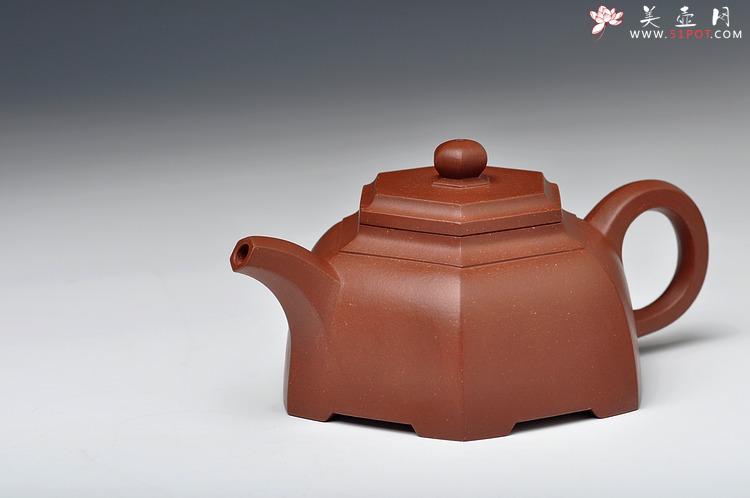 紫砂壶图片：古雅上流  许学军全手新品 顺六方 线条刚劲 - 美壶网