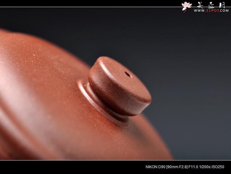 紫砂壶图片：砂料迷人 稳重而优雅 精品 全手玉锺 - 美壶网