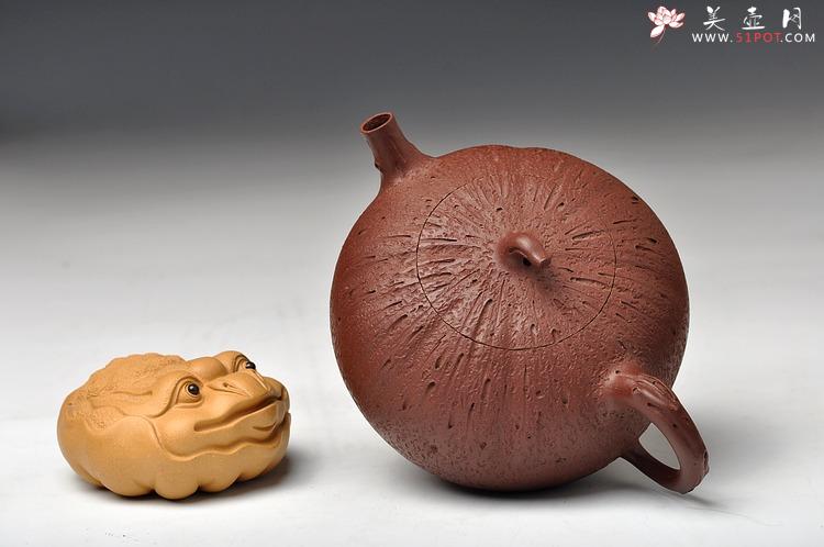 紫砂壶图片：蔡岩峰经典作品 古拙中透灵气 全手工大橘瓜  - 美壶网