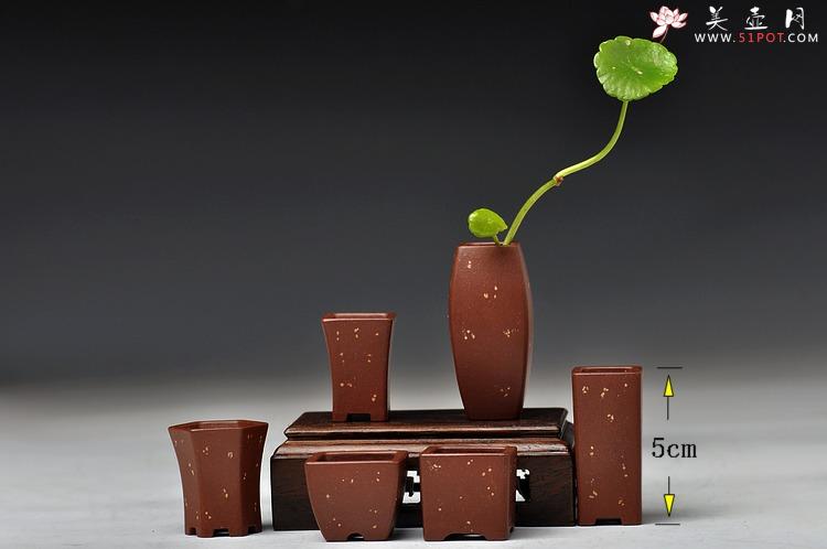 紫砂壶图片：全手铺砂拇指盆一套  精工佳作 非常好玩~~ - 美壶网