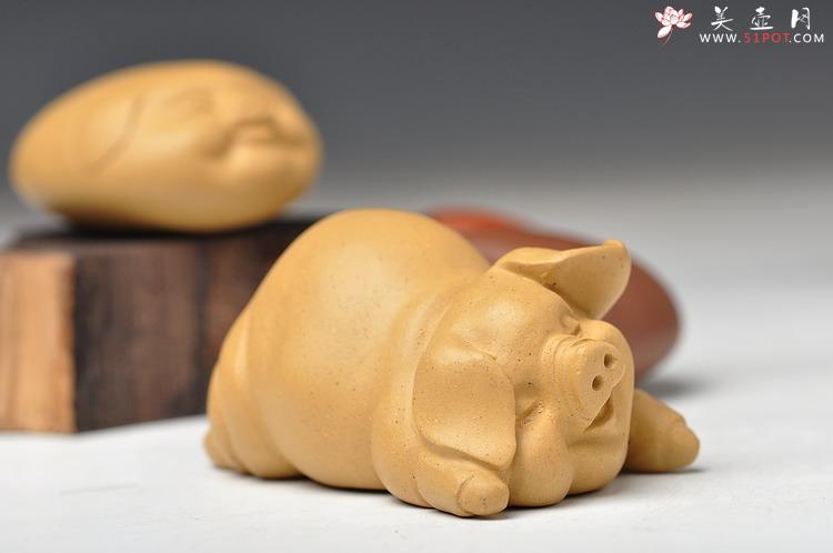 紫砂壶图片：4个小猪 喜庆茶宠 栩栩如生 - 美壶网