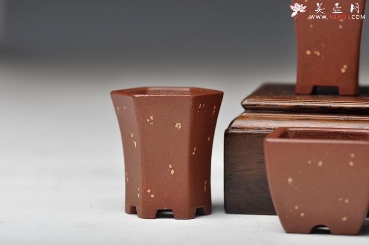 紫砂壶图片：全手铺砂拇指盆一套  精工佳作 非常好玩~~ - 美壶网