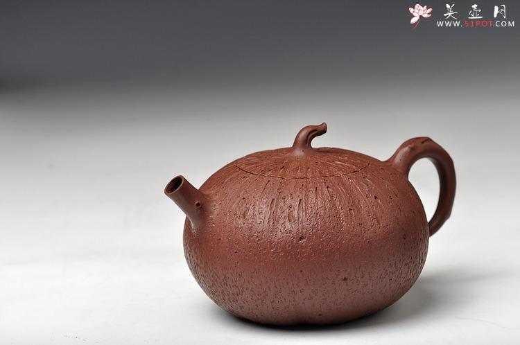 紫砂壶图片：蔡岩峰经典作品 古拙中透灵气 全手工大橘瓜  - 美壶网