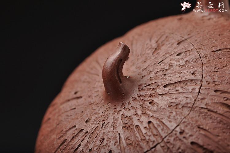 紫砂壶图片：蔡岩峰经典作品 古拙中透灵气 全手工大橘瓜  - 美壶网