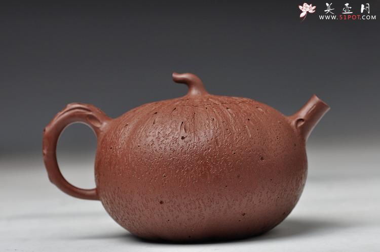 紫砂壶图片：蔡岩峰经典作品 古拙中透灵气 全手工大橘瓜  - 美壶网