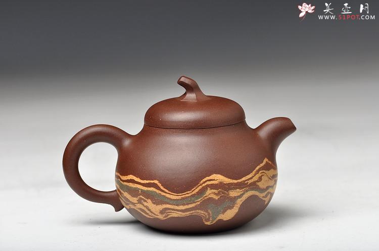 紫砂壶图片：通透绞泥 娇小可爱 茄段 - 美壶网
