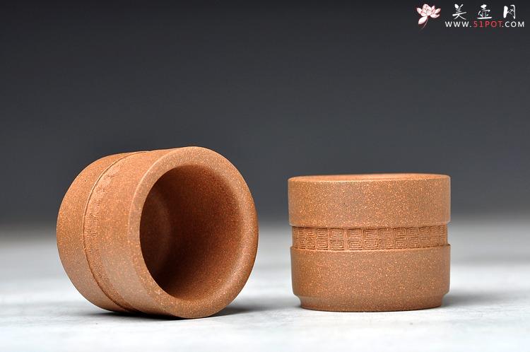 紫砂壶图片：精品回纹口杯 油性十足的段泥 - 美壶网