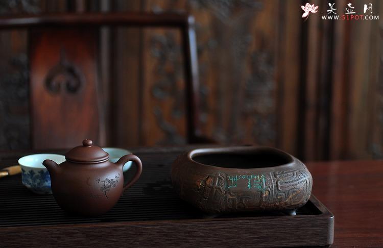 紫砂壶图片：全手作品 文房雅玩之养心水洗 笔洗 造型古拙 - 美壶网