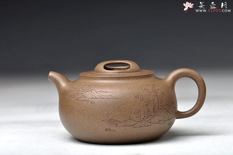 紫砂壶图片：国助和石精刻  玉成窑风格 全手归隐 更加耐品 - 美壶网