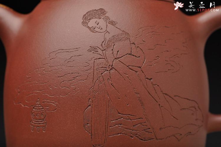 紫砂壶图片：张听刚装饰 仕女 朴素敦厚 大气 优质底槽青 全手大秦权 - 美壶网