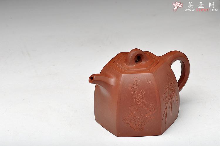 紫砂壶图片：史金妹经典代表作 全手秤砣六方 国大师李昌鸿即兴装饰 - 美壶网