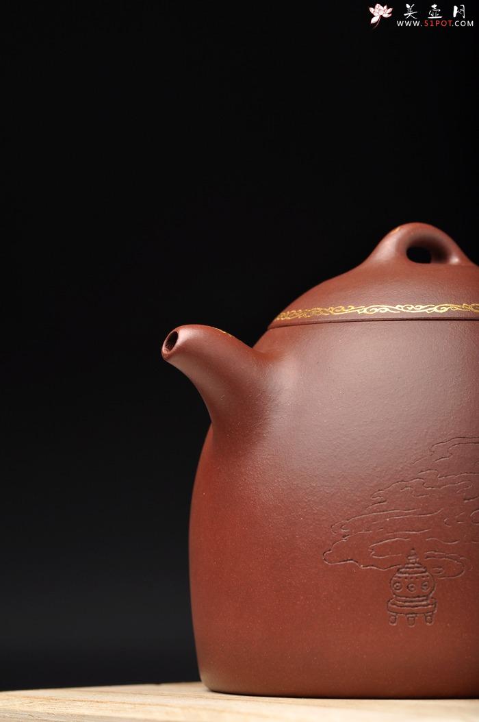 紫砂壶图片：张听刚装饰 仕女 朴素敦厚 大气 优质底槽青 全手大秦权 - 美壶网