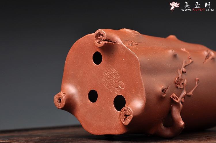 紫砂壶图片：全手立体梅花 精致花盆 仅此1件  - 美壶网