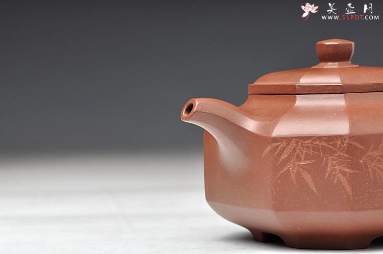 紫砂壶图片：方器经典之作 实力体现 全手八方侧角 国大师李昌鸿装饰 - 美壶网