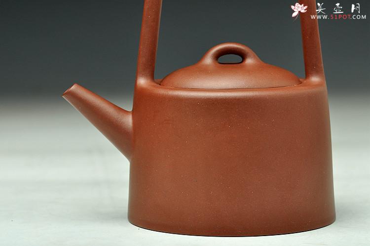 紫砂壶图片：顶级老料 挺拔俊秀 全手曼生提梁 仅此一件不接受定做 - 美壶网