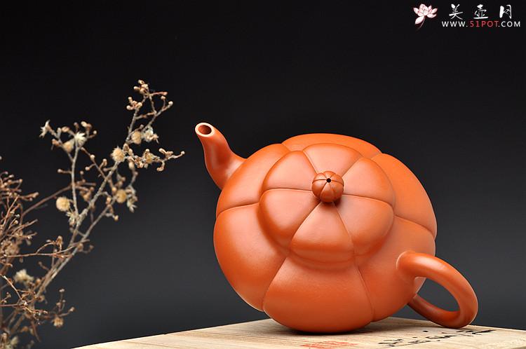 紫砂壶图片：酒虎最新作品 六瓣梅 黄金朱泥 精妙如花 - 美壶网