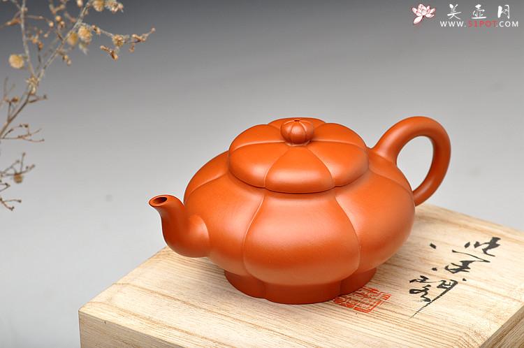 紫砂壶图片：酒虎最新作品 六瓣梅 黄金朱泥 精妙如花 - 美壶网