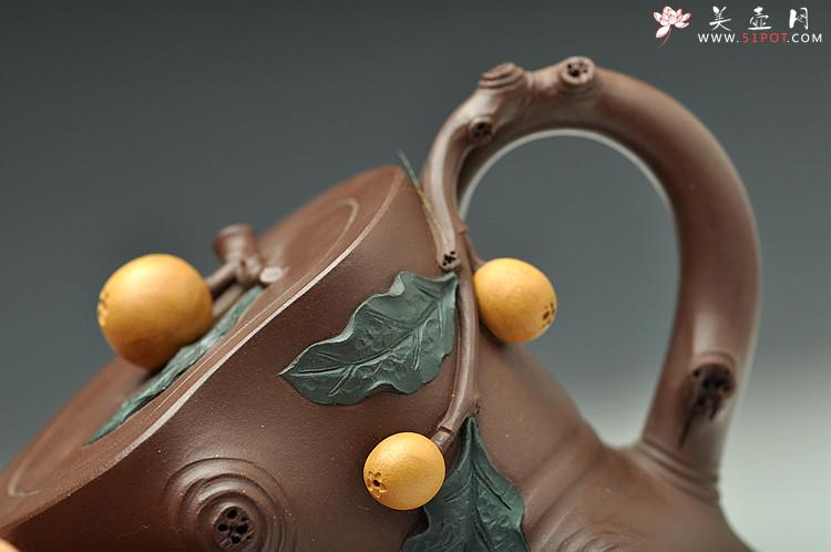紫砂壶图片：老味十足 实用花器小品 枇杷桩 - 美壶网