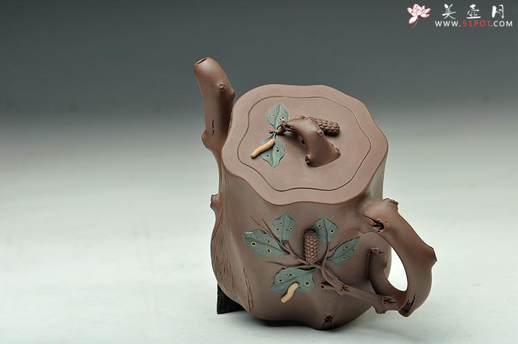 紫砂壶图片：崔巍健代表作 树桩精品  桑蚕壶 - 美壶网