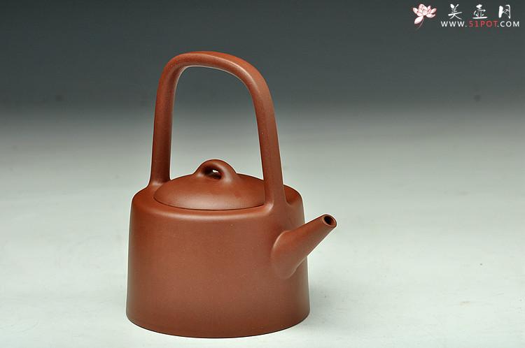 紫砂壶图片：顶级老料 挺拔俊秀 全手曼生提梁 仅此一件不接受定做 - 美壶网