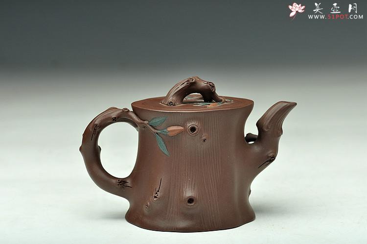 紫砂壶图片：精致灵巧 映山红 花货小品 - 美壶网