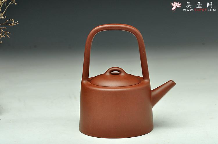 紫砂壶图片：顶级老料 挺拔俊秀 全手曼生提梁 仅此一件不接受定做 - 美壶网