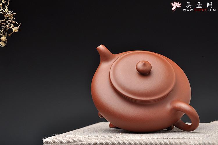 紫砂壶图片：适合绿茶 纤秀可人 三足扁樱 - 美壶网