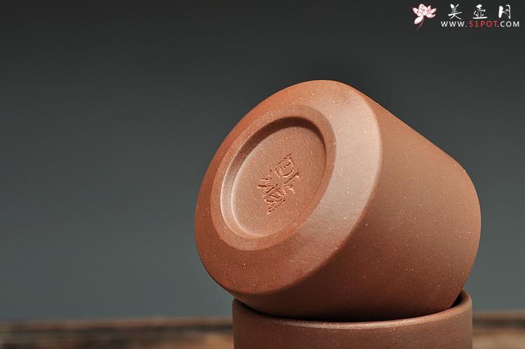 紫砂壶图片：石丁居士杯  油润紫泥  刻绘蟋蟀~ - 美壶网