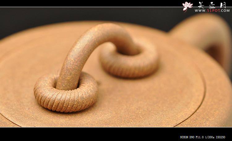 紫砂壶图片：潘小东全手新作 油润老段泥之双圈 敦厚老味足 - 美壶网