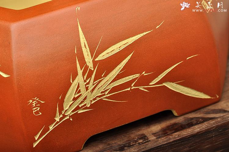 紫砂壶图片：岁寒三友之六方水洗 陆轶舟精品代表作 刀法精炼 粉浆效果更漂亮 - 美壶网