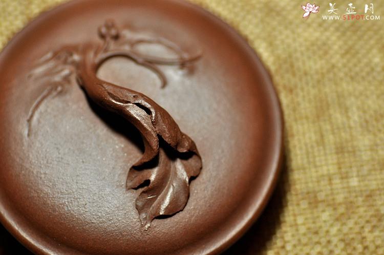 紫砂壶图片：花货奇才顾正芳 扛鼎之作 全手工丰裕提梁 飘逸大气 - 美壶网