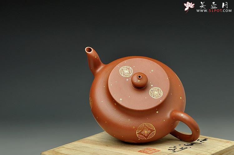 紫砂壶图片：曲峰新品 简洁明朗 全手金色年华 做工精致 - 美壶网