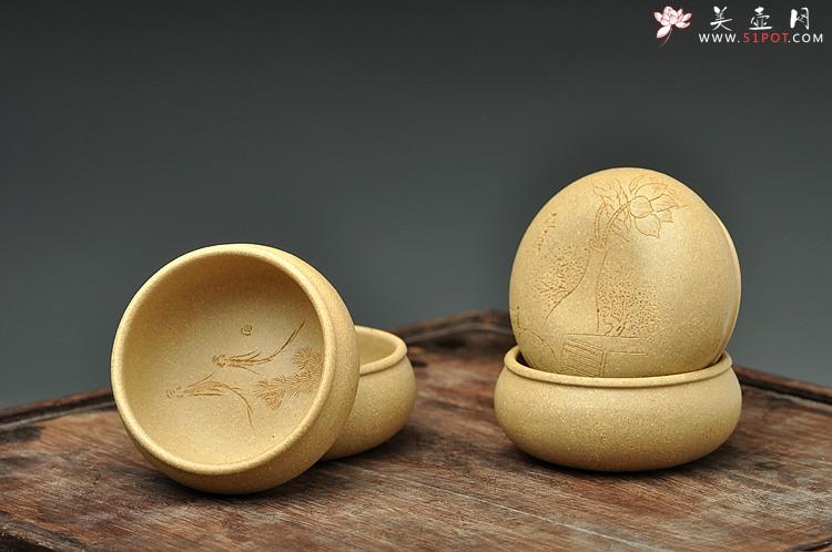 紫砂壶图片：围棋杯 佛手花瓶 古雅圆润 品味优质本山段 - 美壶网